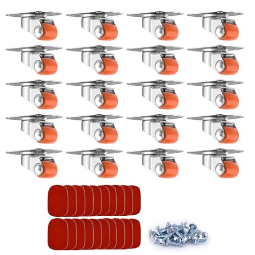 Ruedas Autoadhesivas De 20 Piezas Deslizador Rodillos Para Electrodomésticos Bote Basura Muebles Pequeños Electrodomésticos Rueda Giratoria Muebles