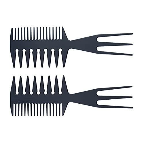 Slicked-Back Combs 3 In 1 Fish Tail Bone Shape Hair Extensions Detangling Styling Coloring Comb For Salon Barbers Mohawk Undercut Bowl Cut Quiff #TOP3