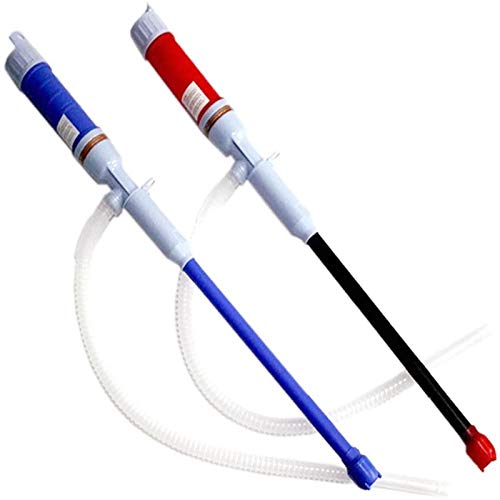 durch Handheld Water/Fuel Pump Electric Pumping Sucker Pump Battery Powered Water, Diesel, Gas, Oil Transfer Pump 2 Pack (Blue+ red)