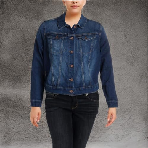 Image of Jessica Simpson womens Pixie Classic Feminine Fit Crop Jean Jacket