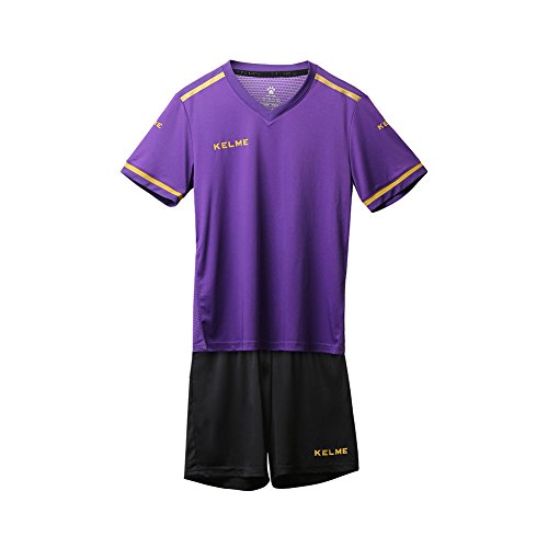 KELME S/S Football Set Kids Conjunto Equipaciones, Niños, Purple/Black, 150
