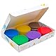Creative Deco Fingerfarben Kinder Ungiftig | 6 x 40 ml Becher | Intensive Farben | Set für Kleinkinder | Sicher & Ungiftig | Wasserbasiert | Bastel-Farbe Plakat-Farbe Schulmalfarben Fingermalfarben