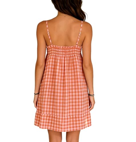 Image of Women Boho Floral Mini Cami Dress Spaghetti Strap Flowy Sling Dress Graphic Backless Summer Holiday Sundress