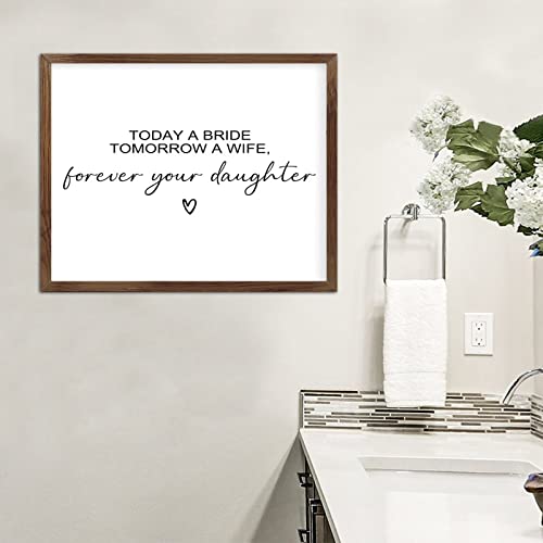 Regalo de bodas para madre de la novia placa de madera decorativa recuerdo emotivo para el dormitorio 6