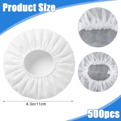 500 Cubiertas Desechables para Auriculares y Cubiertas para Oídos, Cubierta Sanitaria no Tejida para Auriculares Over-Ear (4.3 Pulgadas/11cm), Ideal para Gimnasios, Salones, Call Centers y Auriculares Compartidos, Blanco miniatura 2