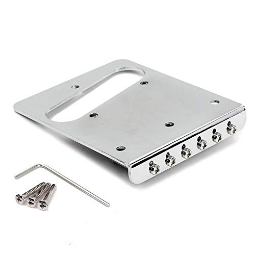 Chrome Electric Guitar Bridge Telecaster 6 String Saddle Bridge For Fender Tele Replacement #TOP4