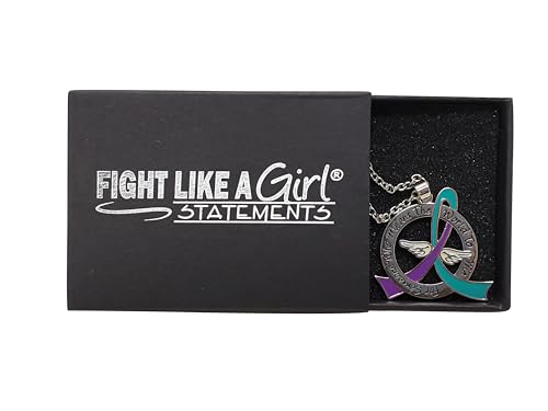 Fight Like a Girl For Someone Who Meant the World to Me Memorial Awareness Ribbon Necklace3