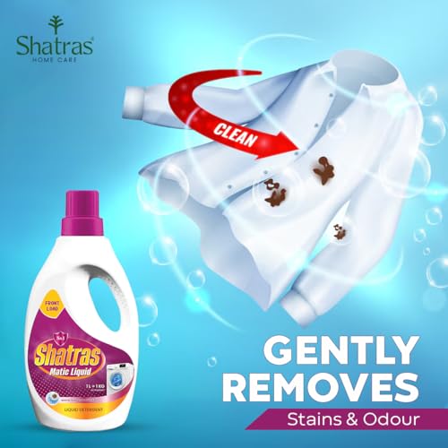 Image of SHATRAS Matic Top Load Liquid Detergent | Stian Remover | 99.9% Germ Protection | Bio Stain Power & Ultra Color Care (Pink 9)