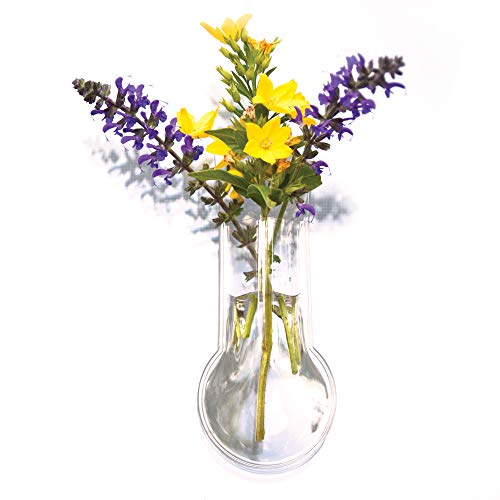 Gadjit Vinyl Mini Window Vases Gift Pack - Includes 3, Vases Suction To Windows And Mirrors, Holds Flower Stems And Water, Clear Flexible Vinyl #TOP2