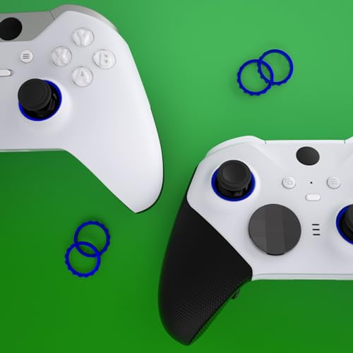 Image of eXtremeRate Replacement Accent Rings for Xbox Elite Series 2 | for Xbox One Elite | for eXtremeRate ASR Version Shell for Xbox Series X /S Controller - Chrome Blue