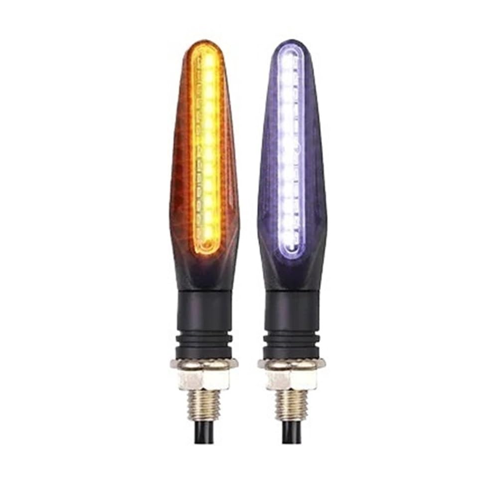 Clignotants moto LED eau courante à tige pliable dynamique