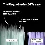 Cocofloss Cocobrush, Ultra-Soft Manual Toothbrush, Dentist-Designed, Gentle on Gums, Made from Recycled Plastic, Rainbow Set, Multipack of 4 - Image 2