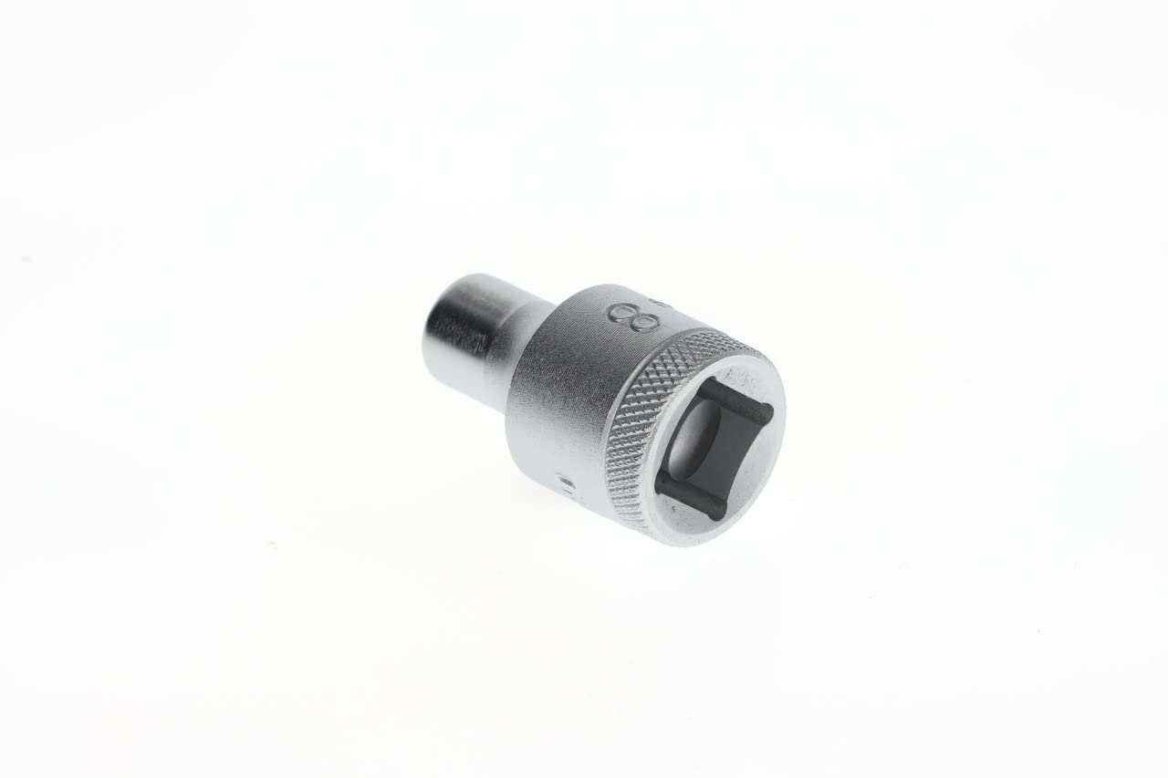 GEDORE Socket, 1/2" 12.5 mm drive, Bi-hex, 8 mm AF, Tool, D 19 8, Chrome-plated steel, Silver - Image 2