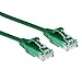 ACT CAT6 kabel sieciowy, U/UTP LSZH LAN, cienki kabel 3,8 mm Slimline, elastyczny kabel Snagless Ethernet z wtyczką RJ45, do stosowania w centrach danych, 2 metry, zielony, DC9702
