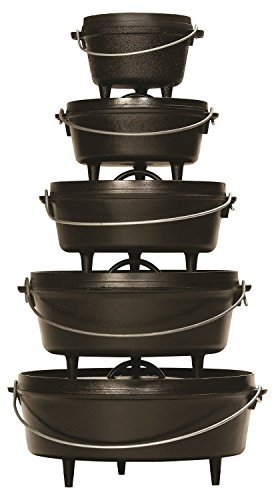Lodge Seasoned Cast Iron Deep Camp Dutch Oven - 12 Inch / 8 Quart #TOP5