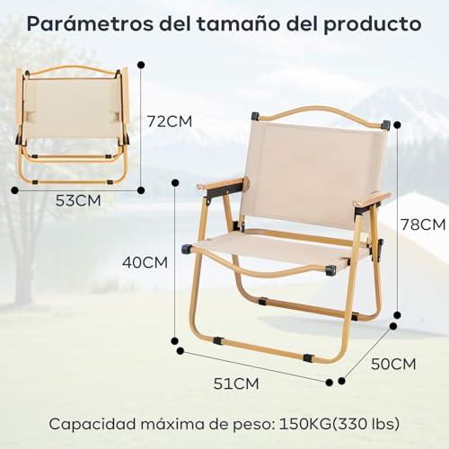Recopilación de Sillas plegables de tela los más solicitados. 22 Sillas plegables de tela marca ECYWE (2)
