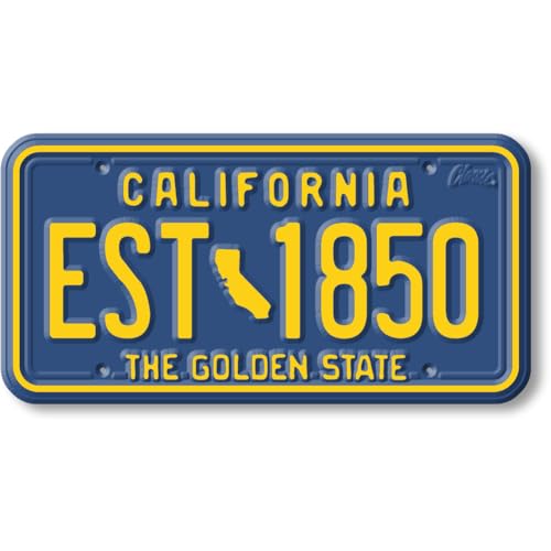 Imán de licencia estatal de California 3D goma vintage miniatura 1