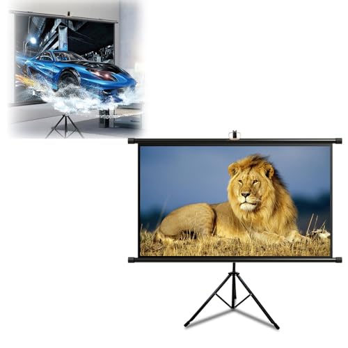 Pantalla manual con soporte 72" 16:9 portátil para proyector