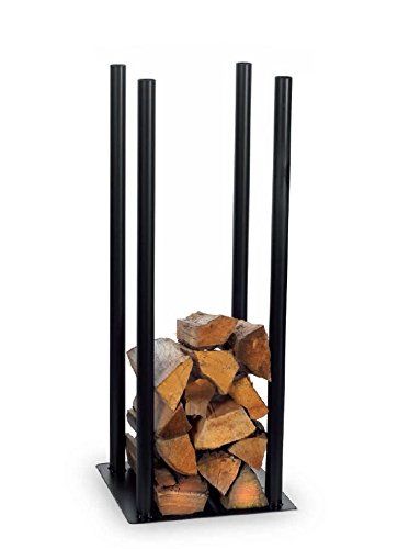 Range-bûches design 40x40x110 cm pour un salon chaleureux au coin du feu