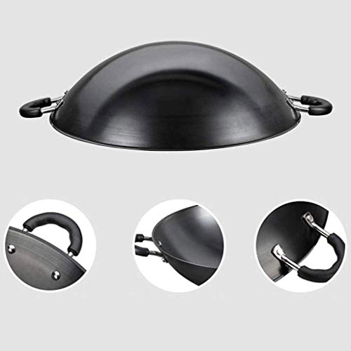 Wok para saltear 16 pulg sin recubrimiento con tapa miniatura 6