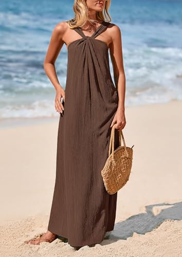 PRETTYGARDEN Womens 2025 Casual Long Summer Dresses Sleeveless Strappy Loose Flowy Beach Vacation Maxi Dress with Pockets4