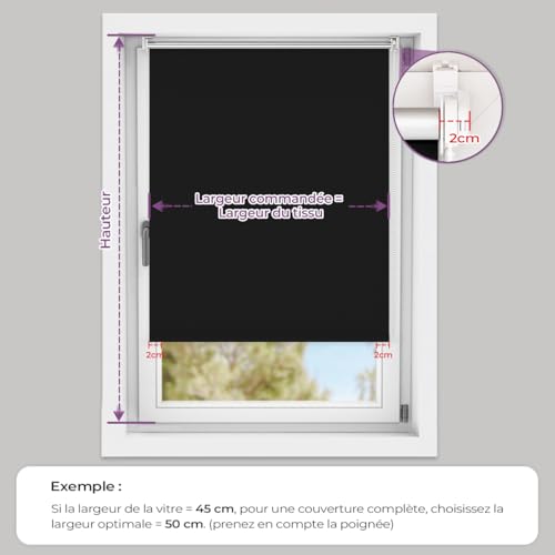 Store occultant isolant thermique sans perçage pour chambre