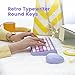 Perixx PERIDUO-713PP Wireless Mini Keyboard and Mouse Combo - Retro Round Key Caps - Pastel Purple - US English Layout (PD-713PPUS-11953)