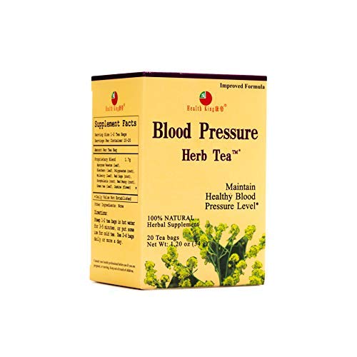 Health King Blood Pressure Herb Tea, Teabags, 20 Count Box-SET OF 4