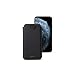 Produktbild Lucrin - iPhone 11 Pro Max / XS Max/ 8 Plus Kompatibel Hülle mit Lasche - Schwarz - Genarbtes Leder