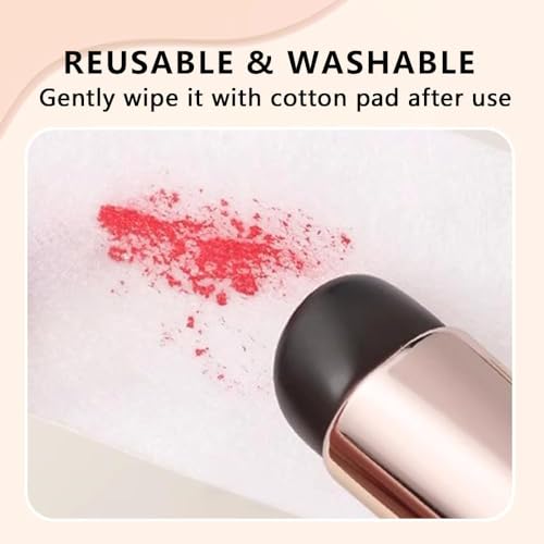 Image of INOG Silicone LipBrush Silicone LipApplicator with Cap Elastic Siliconee LipBalm Applicator Reusable LipMask Applicator LipSmudge Brush for Lipstick LipGloss Lip Tint LipMask LipMakeup Brush (1pcs Black)