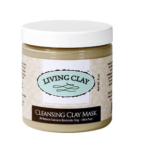 Living Clay Cleansing Clay Mask - All Natural Calcium Bentonite Clay - Ultra Pure - 8 Oz (8 Oz)