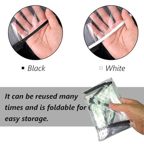 WeddHuis 2 Stück Regenhaube Transparent Kopf Regenhut,mit Sonnenschutz Kunststoff Regenhut Damen Wasserdicht Unisex Herren Damen Regenmantel Regenschutz Überkopf Regenmütze