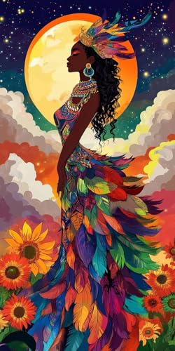 �������G ���̏�, �q���p ��l�p ���S��, DIY �G �f�W�^�����G �L�b�g �ȒP �����Ńy�C���g��l�����L�b�g �����h��G ��� �A�N�������ʊG�̋�M�t����H�| �|�p��h��C���e���A �Ǐ��� �j���̑��蕨 40x80cm (�t���[�����X) i-935