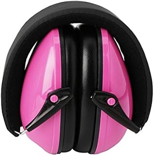 Autone Ear Defenders, Fits Adults and Kids, Foldable Hearing Protection Ear Muffs Noise Cancelling Earmuff for Shooting, Construction, Reading,Sleeping. (Pink)