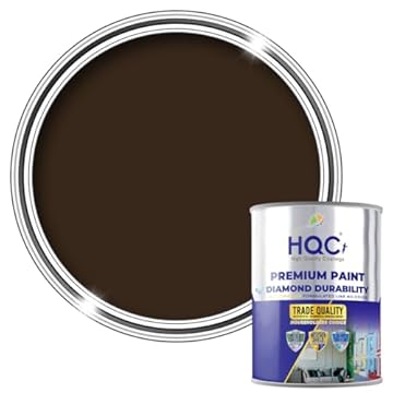 HQC Anti Mould and Stain Block Paint | Matt Mould Proof Sealant for Bathroom | Brown 1L