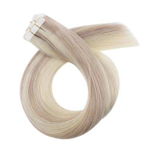 Extension de cheveux à bandes adhésives naturels lisses invisibles haut de gamme nuances P18-613