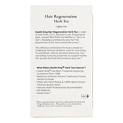 Health King Hair Regeneration Herb Tea, Teabags, 20 Count Box - Thumbnail 4