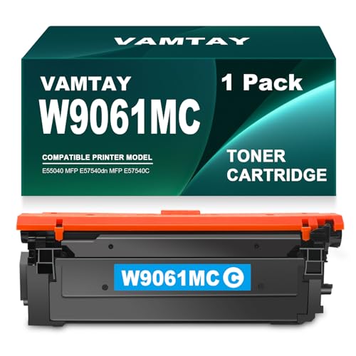 Cartouche de toner W9061 cyan grand rendement pour HP E55040 et E57540 MFP