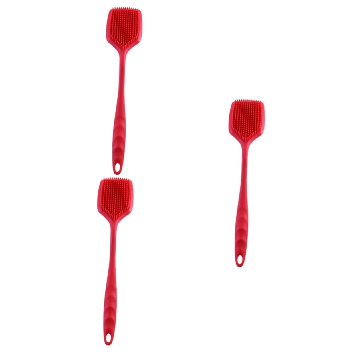 Brosse en silicone Healvian lot de 3 brosses de nettoyage fonctionnelles avec poignée