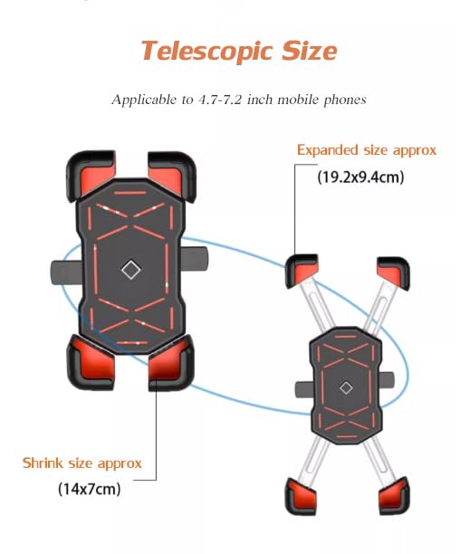 Soporte móvil moto con rotación 360° y anti vibración para Harley Dyna Street Bob 2