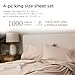 Threadmill Supima King Size Sheets, 1000 Thread Count, 4 Piece American Luxury Bed Sheets for King Mattress, 5 Star Hotel Quality Cotton Sheets with Elasticized Extra Deep Pocket, Beige
