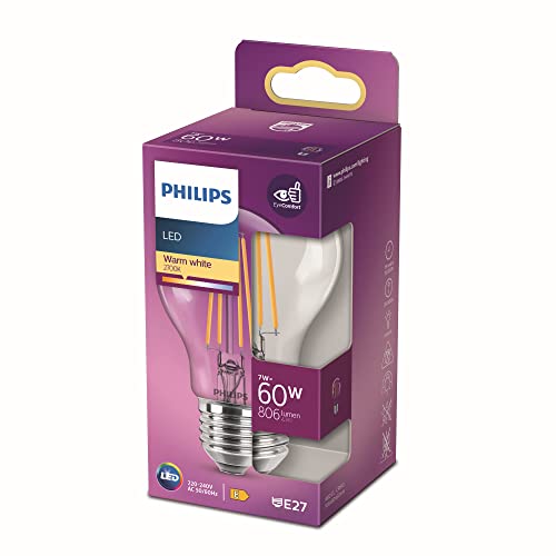 Ampul, LED Classic 60W A60 E27 Non-Dim 2700K Sarı Işık LED Filament
