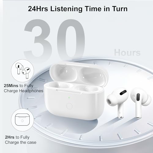 Image of Wireless Charging Case Compatible with AirPod Pro 1st & 2nd Generation with USB-C Charging, Air Pod Pro 2 1 Charger Case Replacement with Bluetooth Pairing Sync Button,with Type-C, No Earbuds