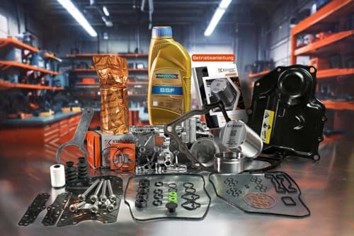 KITRONIC Pressure Reservoir Repair Kit DQ200 for DSG, 7-Speed Mechatronics Dry Clutch Transmission 0AM Compatible with VW | M Key, Seal Set, Oil Sump, Storage Housing & 1L Ravenol Oil, Screws