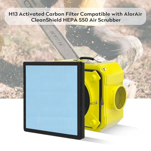 2 Pack HEPA 550 Filter, HEPA& Activated Carbon Filter Replacement Compatible with AlorAir CleanShield HEPA 550 Air Scrubber (17.2＂×15.3＂×2＂) by Filterhualv - Used condition - Image 3