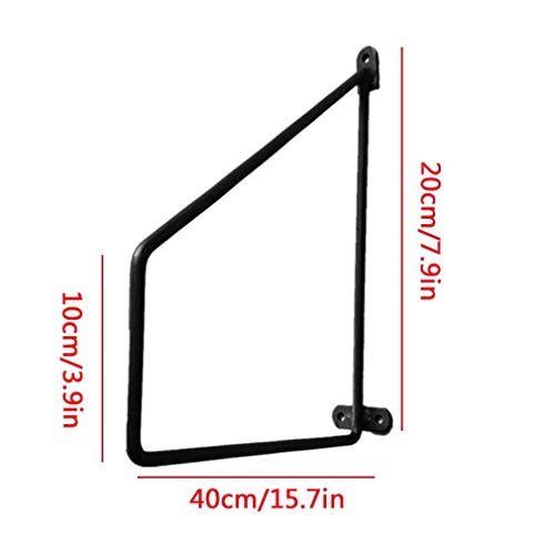 Support de rayonnage en fer robuste et équerre murale design - 3