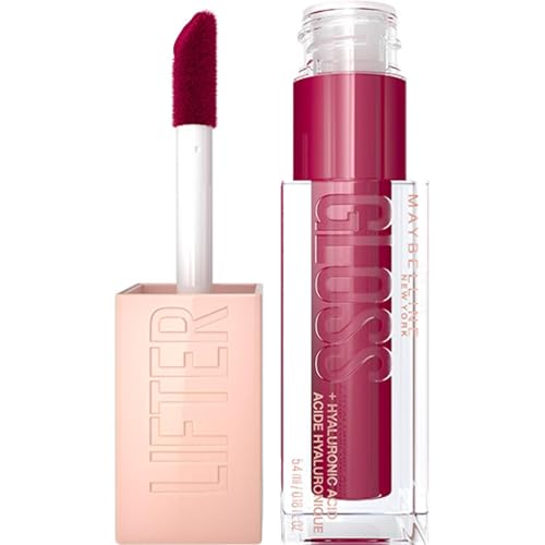 Maybelline New York Lip Gloss Plumping and Moisturizing Effect, Defined Lips, With Hyaluronic Acid, Lifter Gloss Candy Drop, Shade: 25 Taffy, 5,4 ml