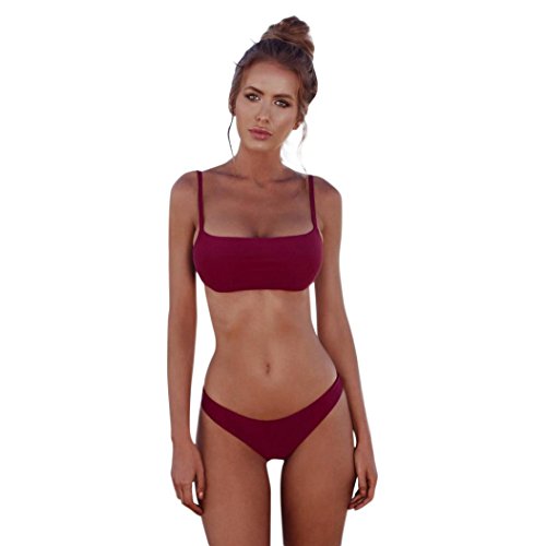 Kanpola Bikini-Set Damen Sommer Push up Zweiteilige Bikinioberteile Bikinihosen Lingerie Badeanzügen Badebekleidung Badeanzüge Badeanzug Bandeau Sommer Strand Bademode