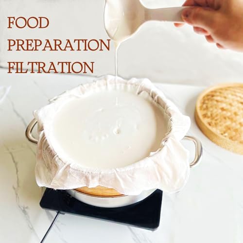 Image of Cheese Cloths, 10Pcs 20x20 Inch Grade 100 Precut Cheese Cloths for Straining, Cotton Unbleached, Reusable Muslin Cheesecloth for Straining, Making Yogurt, Juice, Cooking Turkey