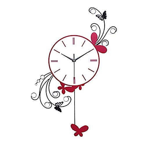 Horloge murale moderne plastique et métal à piles pour intérieur et extérieur